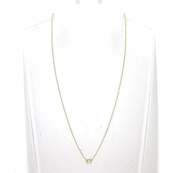 Auth TIFFANY & Co. By The Yard - 18K Yellow Gold Diamond Necklace - Picture 2 of 8